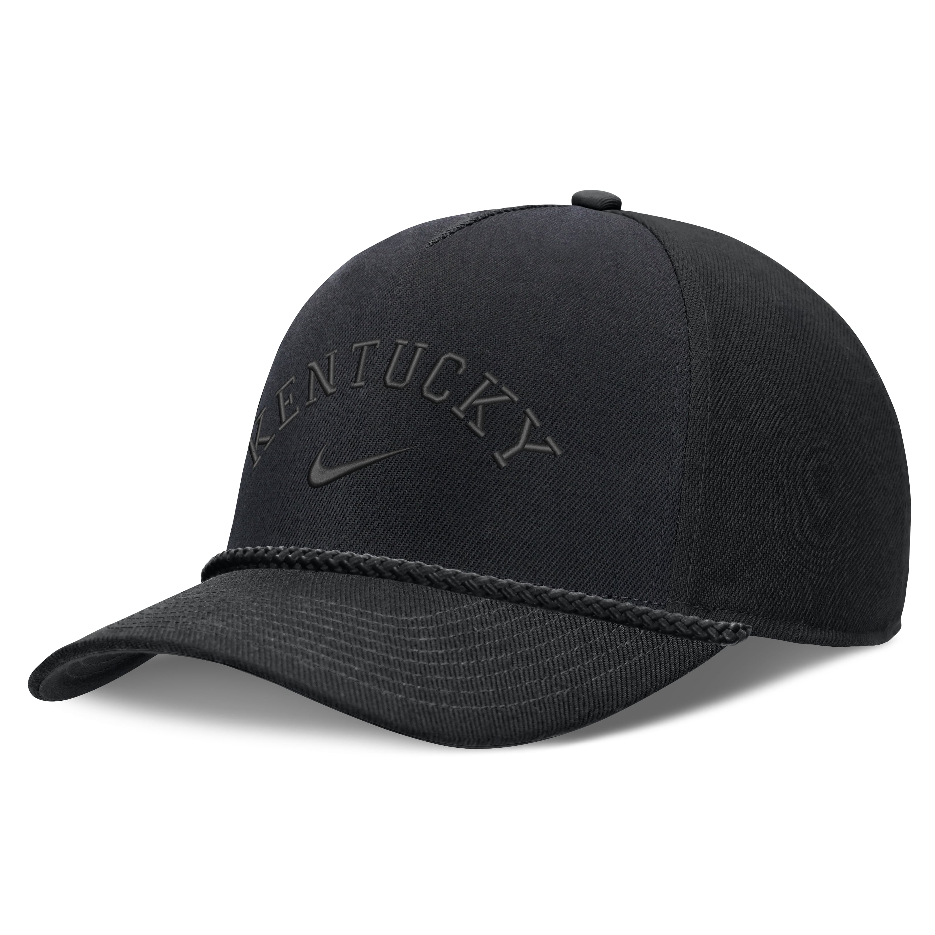 Unisex Nike  Black Kentucky Wildcats Campus Prep Tonal Rope Rise 5-Panel Adjustable Hat