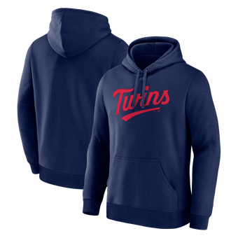 Men's Logo Athletic Navy Minnesota Twins Wordmark Hoodie