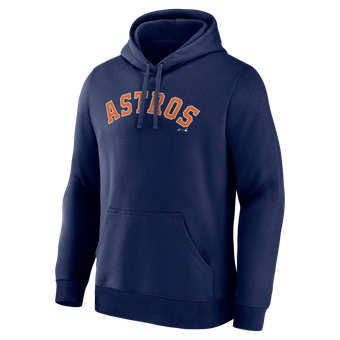 Men's Logo Athletic Navy Houston Astros Wordmark Hoodie
