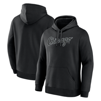 Men's Logo Athletic Black Chicago White Sox Wordmark Hoodie