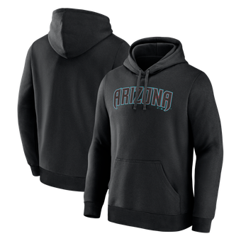 Men's Logo Athletic Black Arizona Diamondbacks Wordmark Hoodie