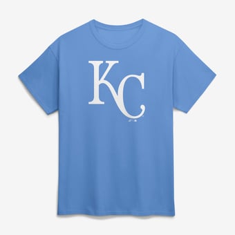 Men's Logo Athletic Light Blue Kansas City Royals Official Logo T-Shirt