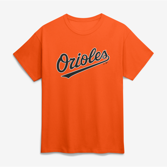 Men's Logo Athletic Orange Baltimore Orioles Wordmark T-Shirt