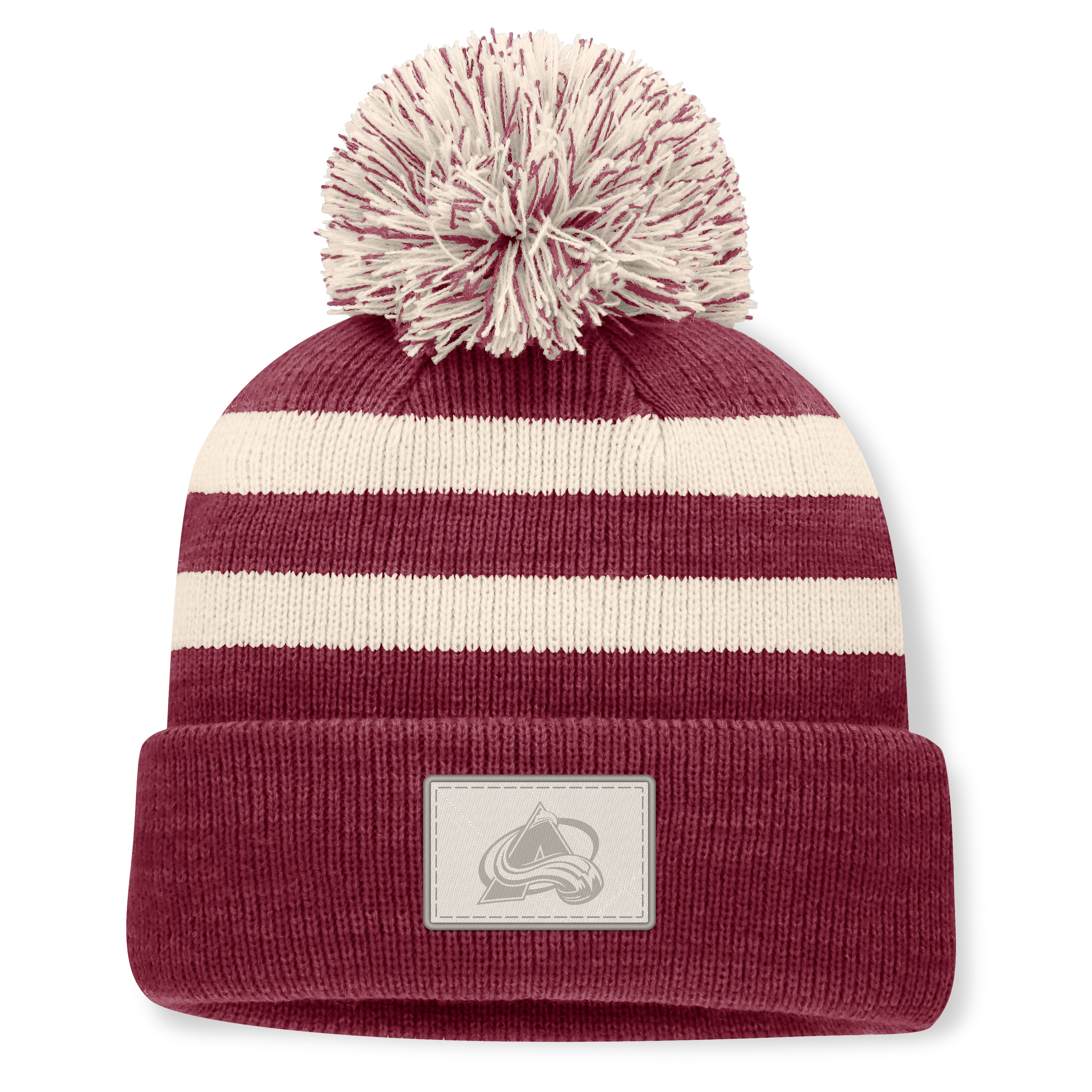 Women's Fanatics  Burgundy Colorado Avalanche Fundamental Cottage Cuffed Knit Hat with Pom