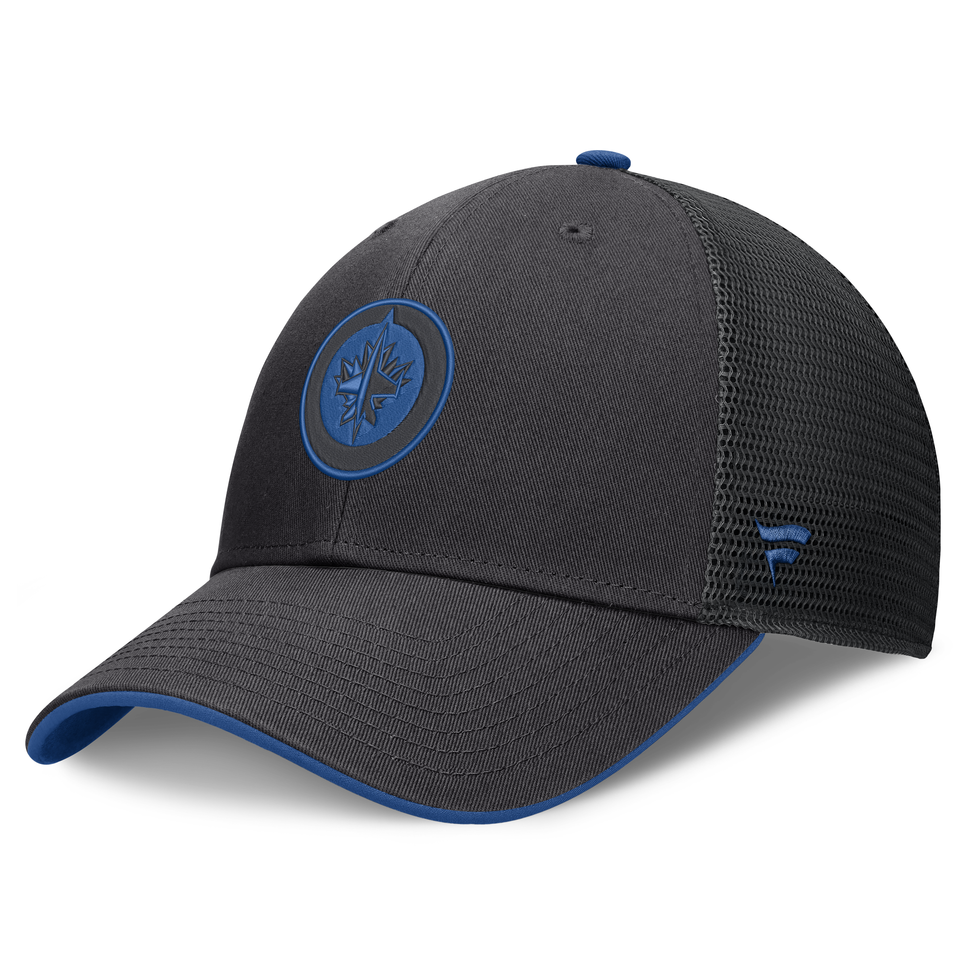Men's Fanatics Black Winnipeg Jets Fundamental Limits Trucker Adjustable Hat