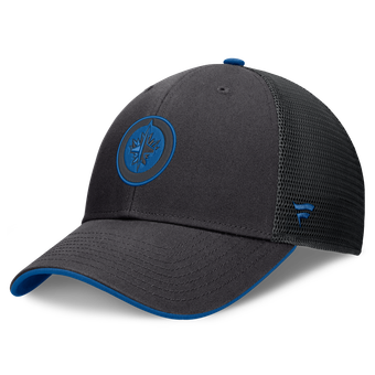 Men's Fanatics Black Winnipeg Jets Fundamental Limits Trucker Adjustable Hat