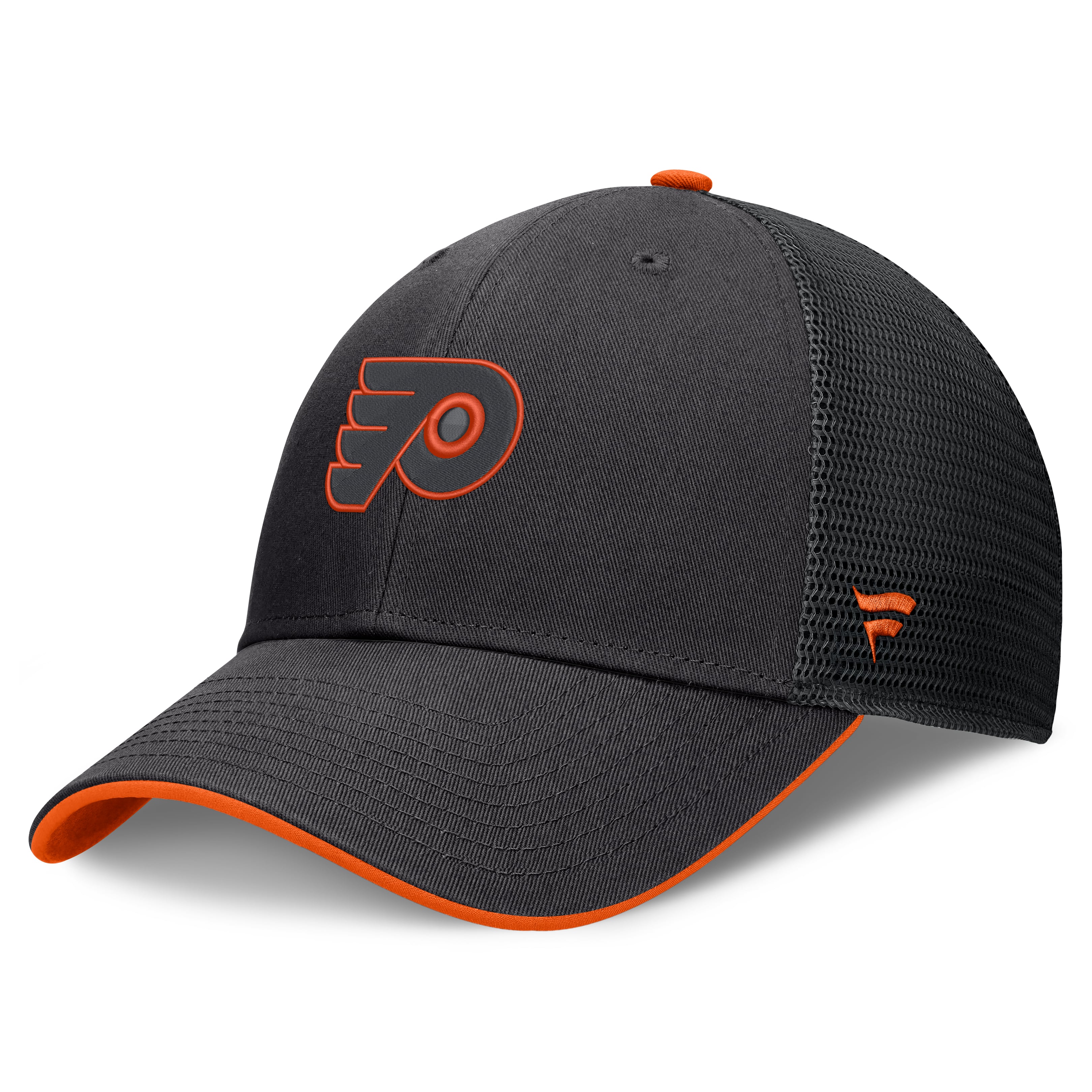 Men's Fanatics Black Philadelphia Flyers Fundamental Limits Trucker Adjustable Hat