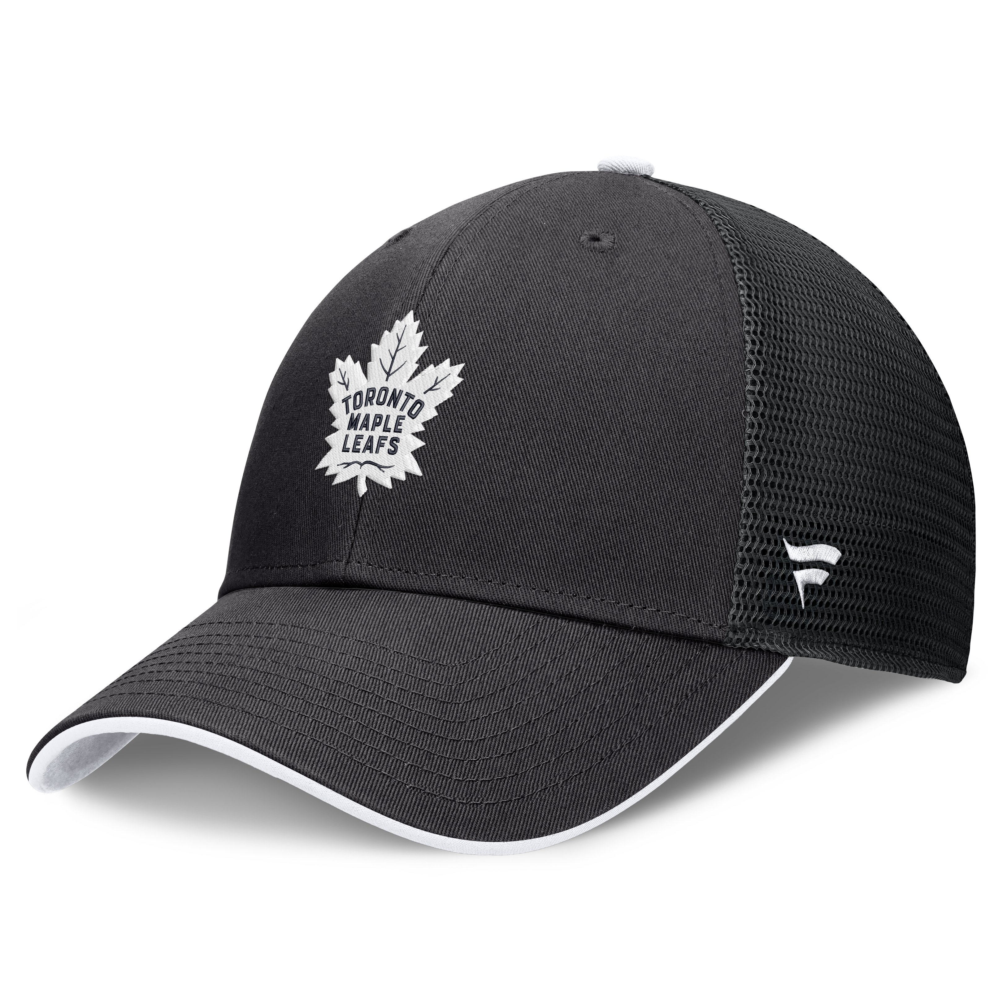 Men's Fanatics Black Toronto Maple Leafs Fundamental Limits Trucker Adjustable Hat