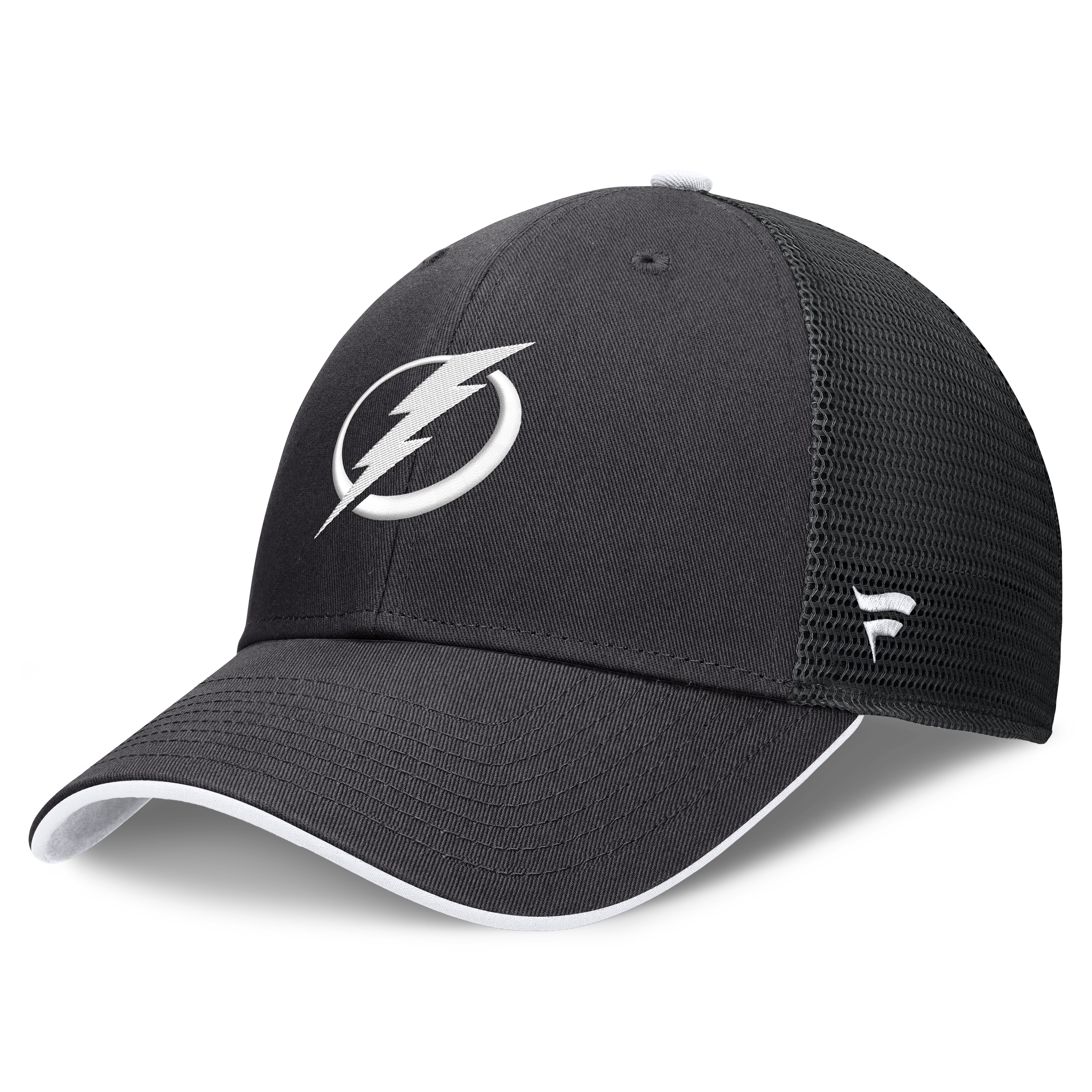 Men's Fanatics Black Tampa Bay Lightning Fundamental Limits Trucker Adjustable Hat