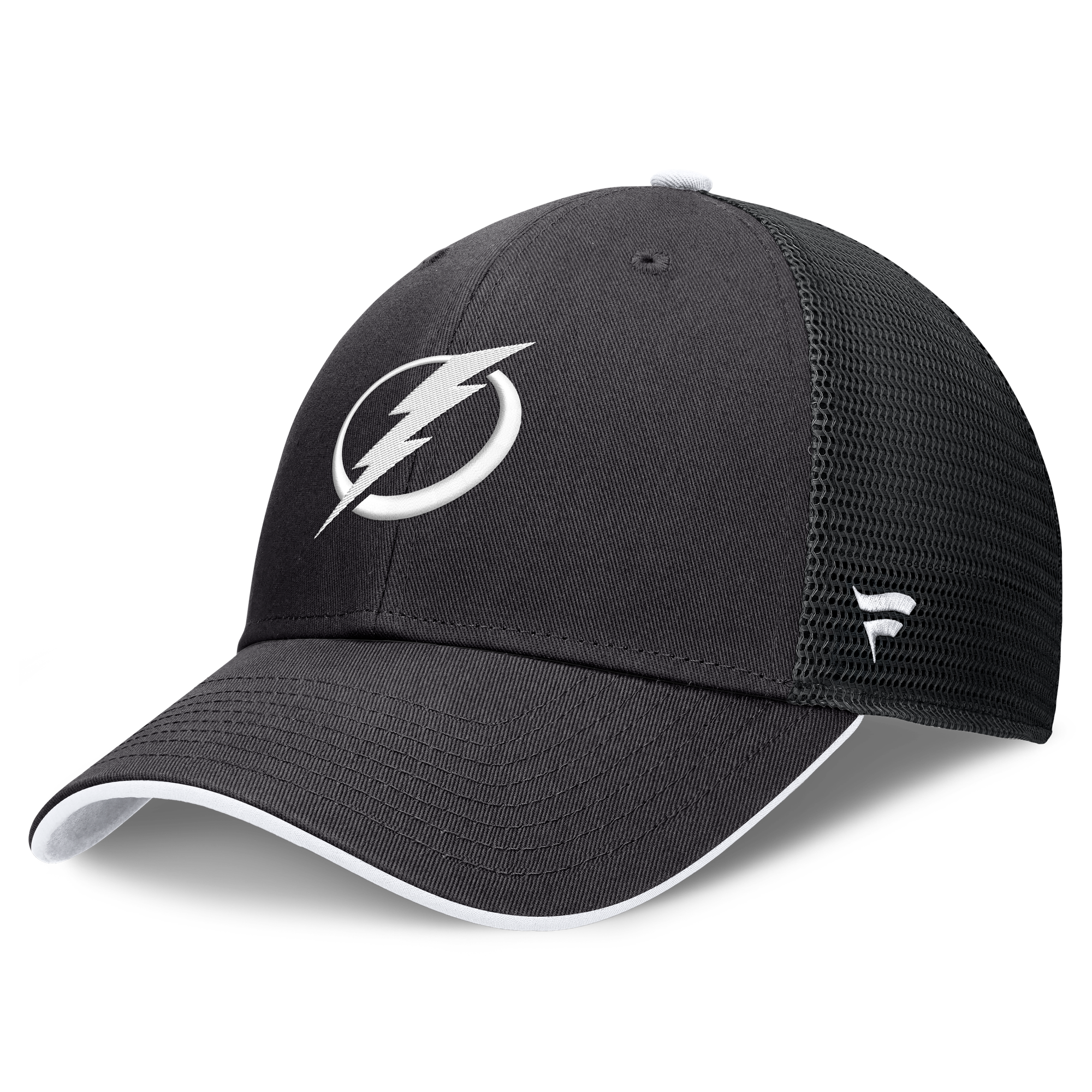 Men's Fanatics Black Tampa Bay Lightning Fundamental Limits Trucker Adjustable Hat