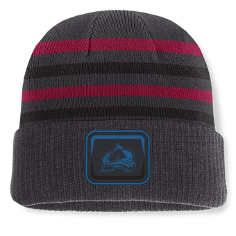 Men's Fanatics Charcoal Colorado Avalanche Knurly Stripe Cuffed Knit Hat