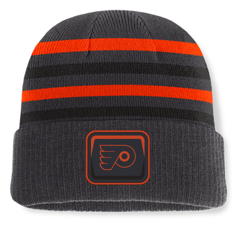 Men's Fanatics Black Philadelphia Flyers Knurly Stripe Cuffed Knit Hat