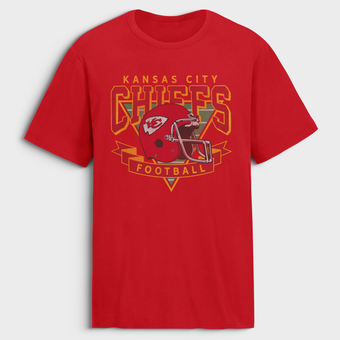 Men's Fanatics Red Kansas City Chiefs Old Fashion Rushing Legacy Cotton T-Shirt