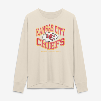 Women's Fanatics Cream Kansas City Chiefs Heritage Legacy Long Sleeve T-Shirt