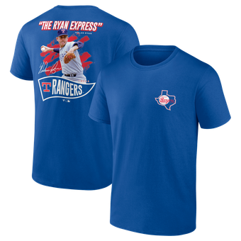 Men's Fanatics Nolan Ryan Deep Royal Texas Rangers Retired Player Nickname Name & Number T-Shirt