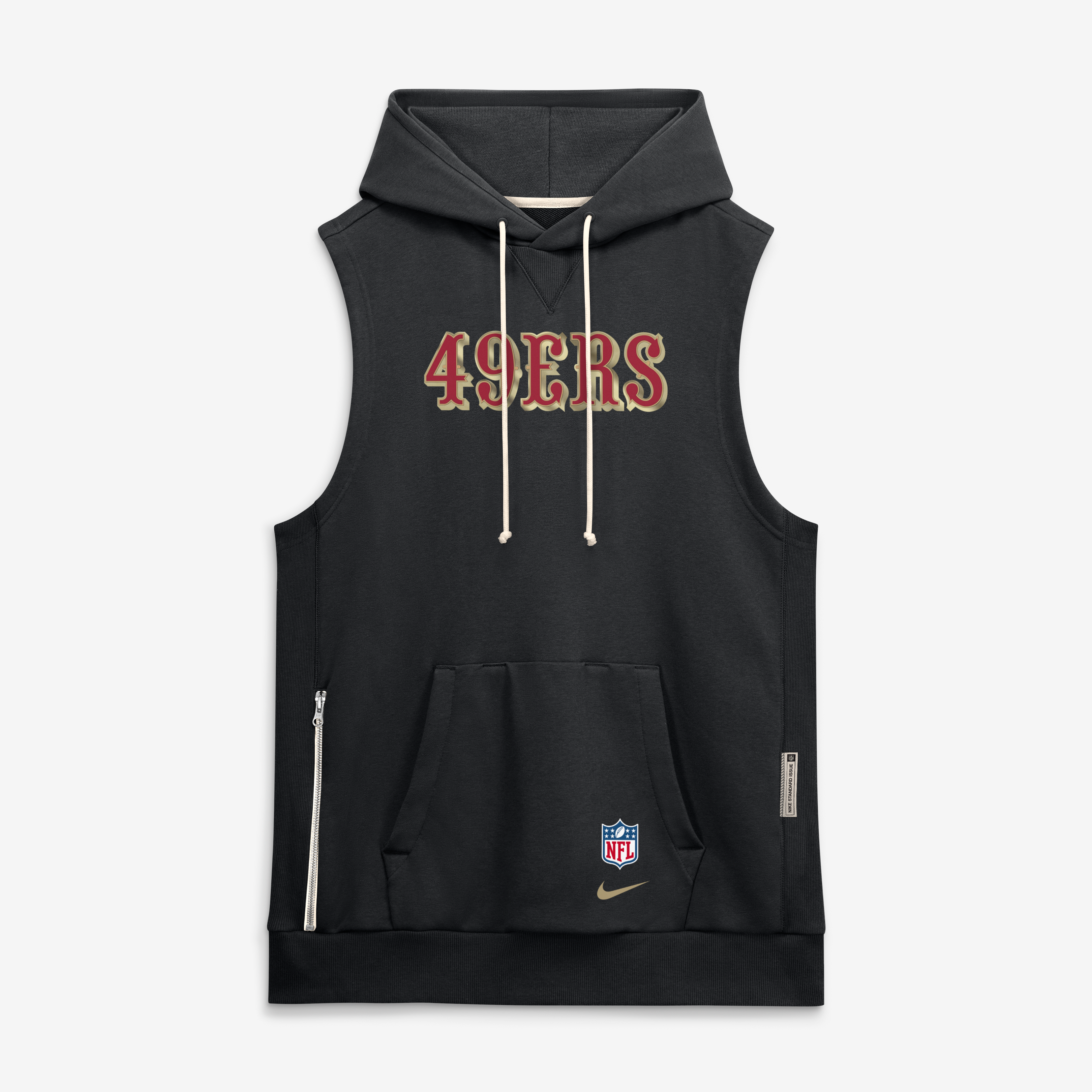 Men's Nike  Black San Francisco 49ers Rivalries Collection Sideline Sleeveless Fleece Hoodie