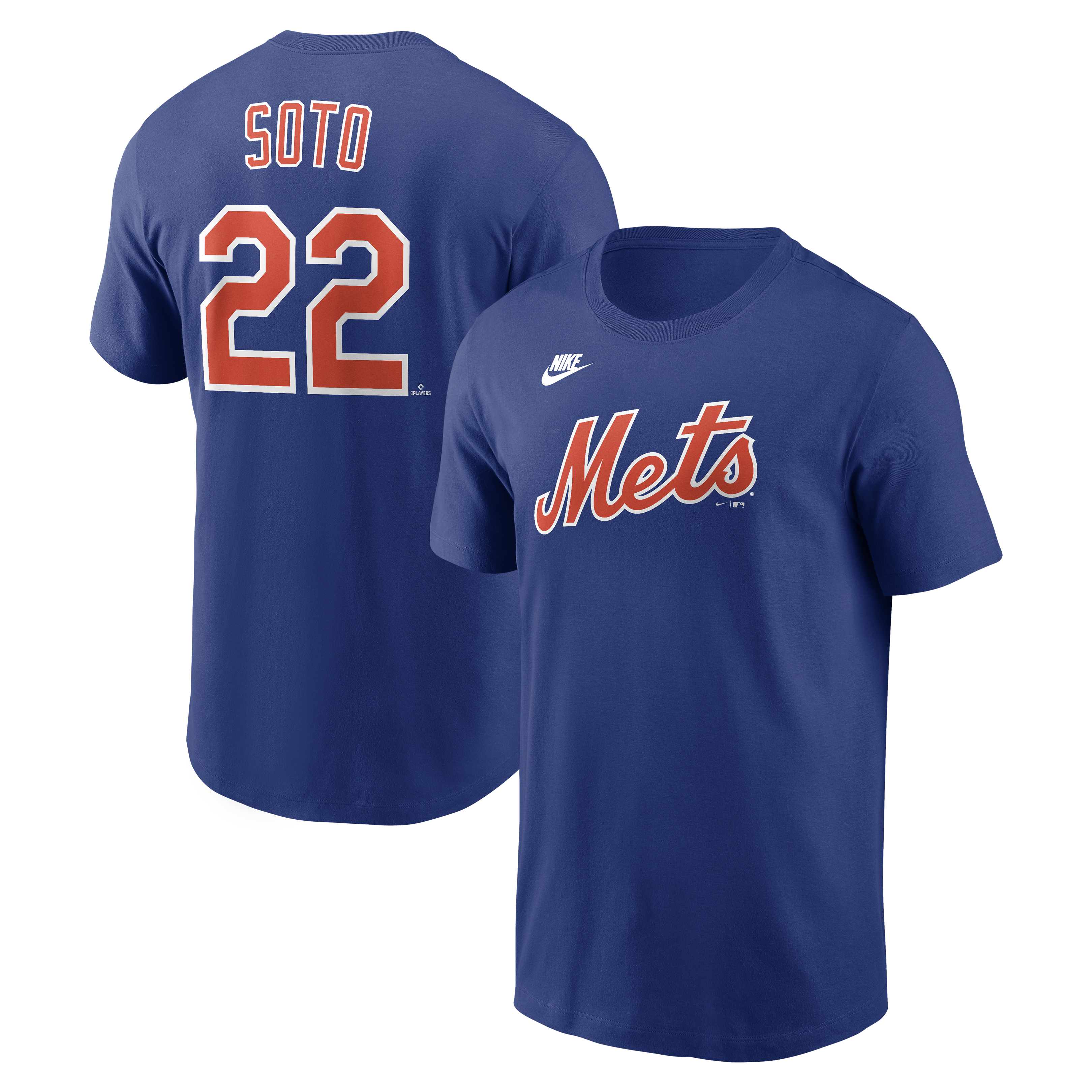 Men's Nike Juan Soto Royal New York Mets Cooperstown Collection Name & Number T-Shirt