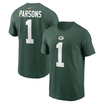 Men's Nike Micah Parsons Green Green Bay Packers Name & Number T-Shirt