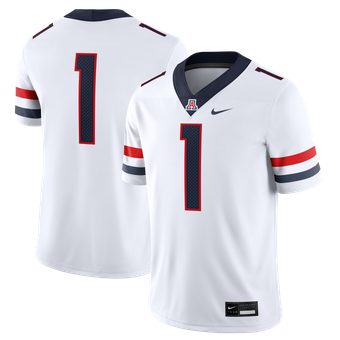 Men's Nike #1 White Arizona Wildcats Road Game Football Jersey