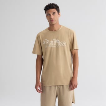 Men's Fanatics Khaki Philadelphia Phillies Clutch Winning Edge T-Shirt