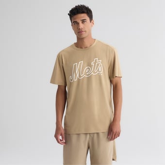 Men's Fanatics Khaki New York Mets Clutch Winning Edge T-Shirt