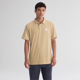 Men's Fanatics Khaki New York Mets Clutch Polo