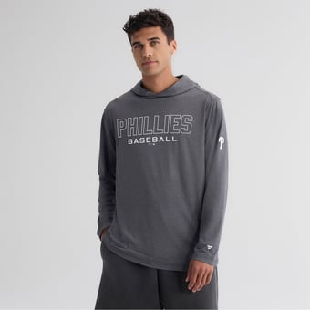 Men's Fanatics Charcoal Philadelphia Phillies Clutch Long Sleeve Hooded T-Shirt