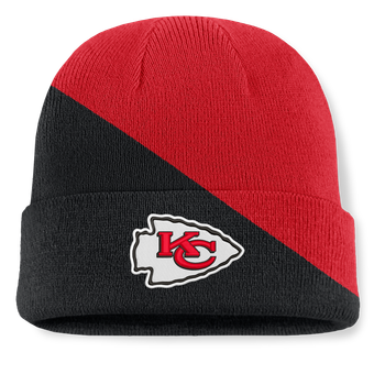 Men's Fanatics Red/Black Kansas City Chiefs Tilt Cuffed Knit Hat