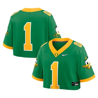 Women's Nike Green Oregon Ducks Game Crop Top Jersey