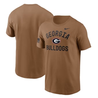 Men's Nike Brown Georgia Bulldogs 2026 Military Appreciation Sideline Dri-FIT T-Shirt