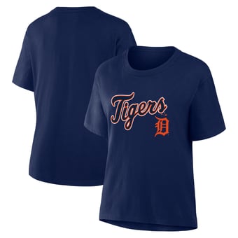 Women's Fanatics Navy Detroit Tigers Lockup Legacy T-Shirt