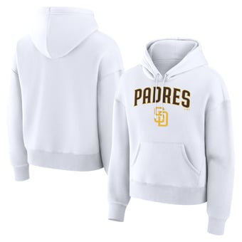 Women's Fanatics  White San Diego Padres Lockup Legacy Fleece Hoodie