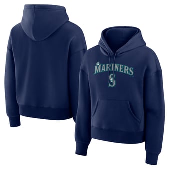 Women's Fanatics  Navy Seattle Mariners Lockup Legacy Fleece Hoodie