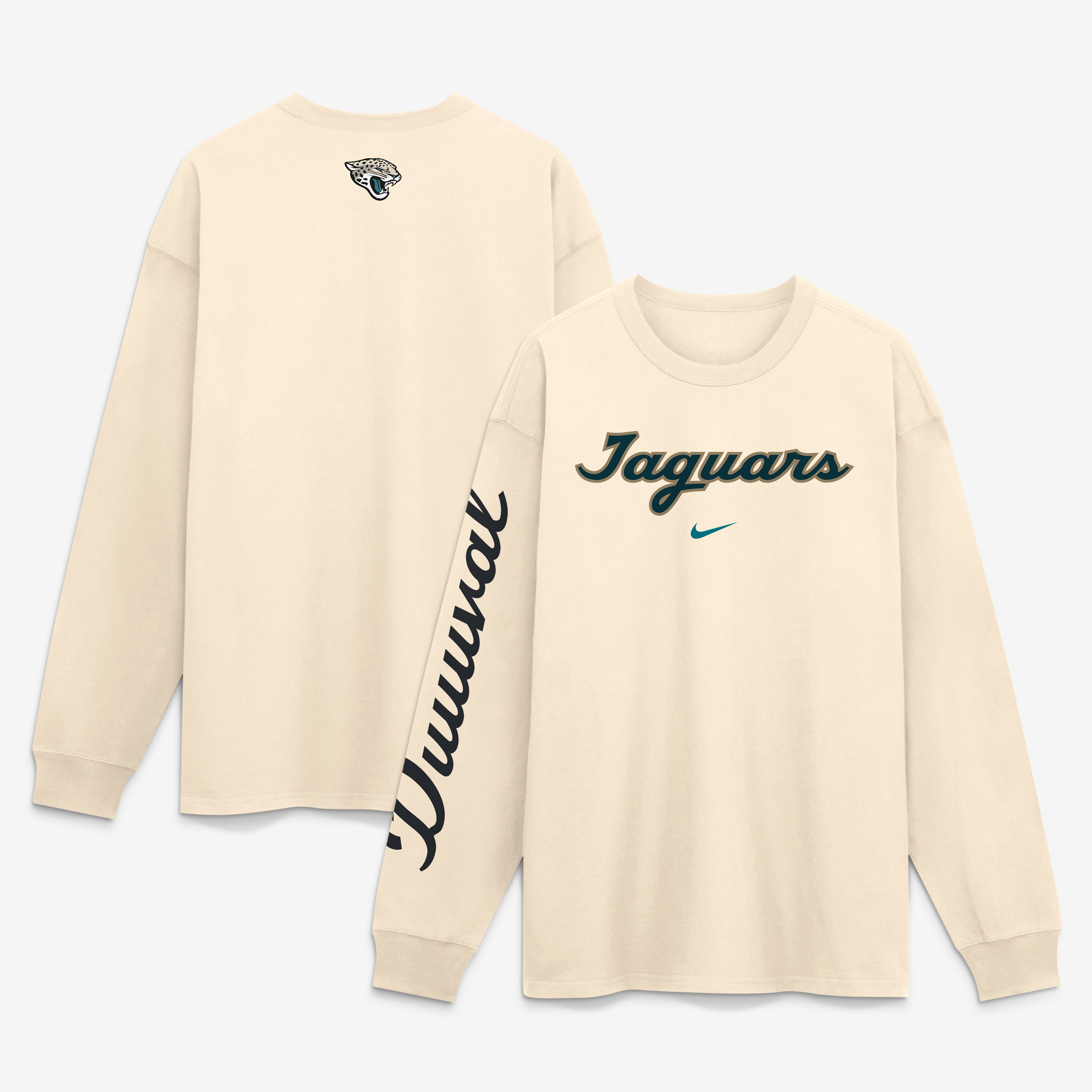 Men's Nike  Natural Jacksonville Jaguars 2026 Rivalries Collection Max90 Long Sleeve T-Shirt