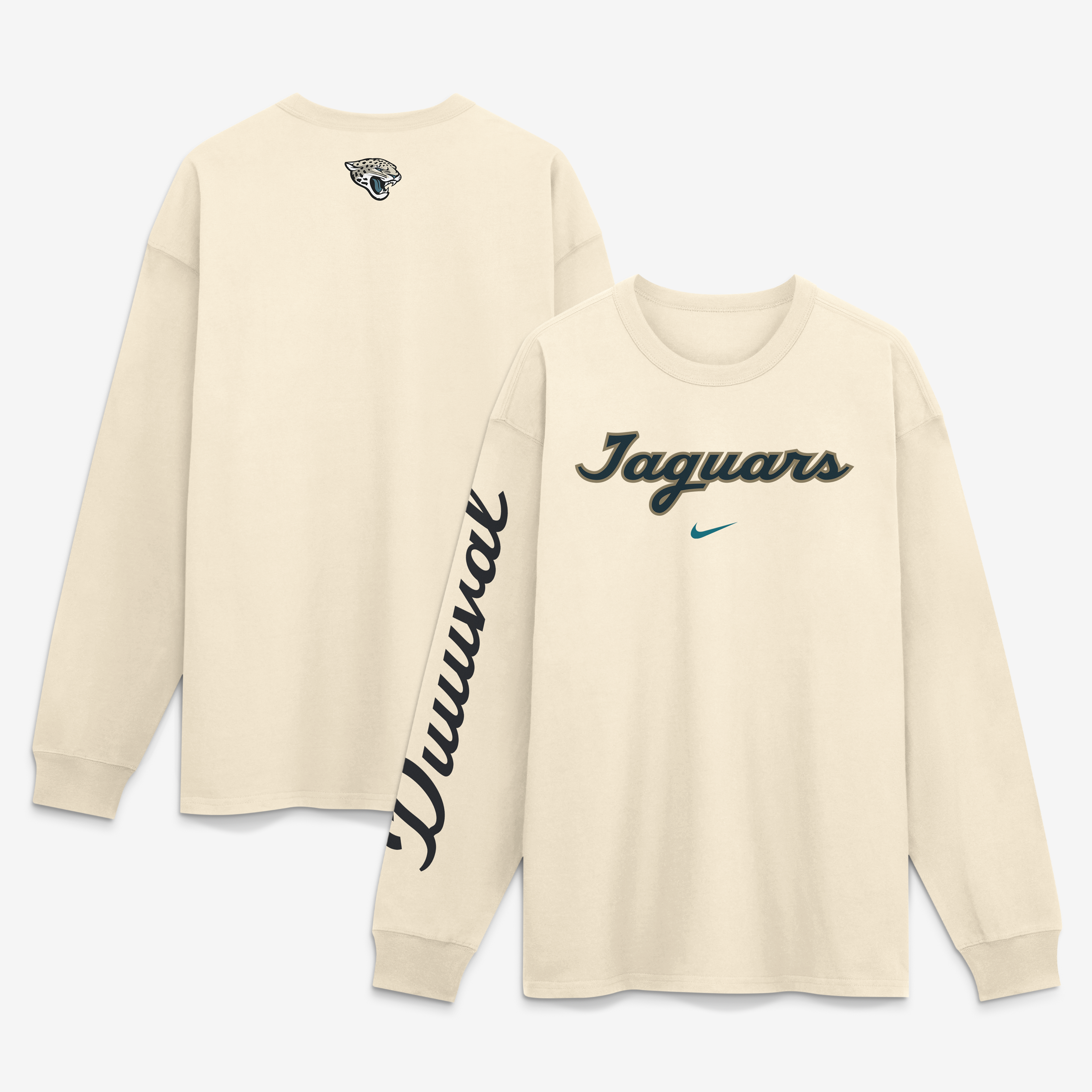 Men's Nike Natural Jacksonville Jaguars 2026 Rivalries Collection Max90 Long Sleeve T-Shirt