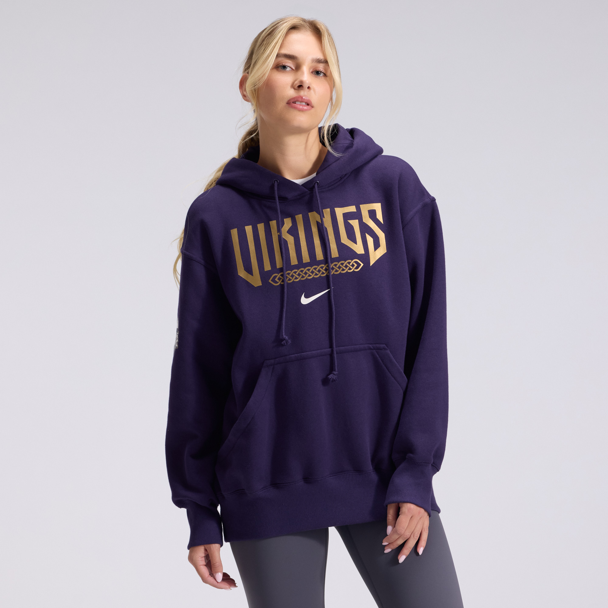 Women's Nike  Purple Minnesota Vikings 2026 Rivalries Collection Oversized Pullover Hoodie