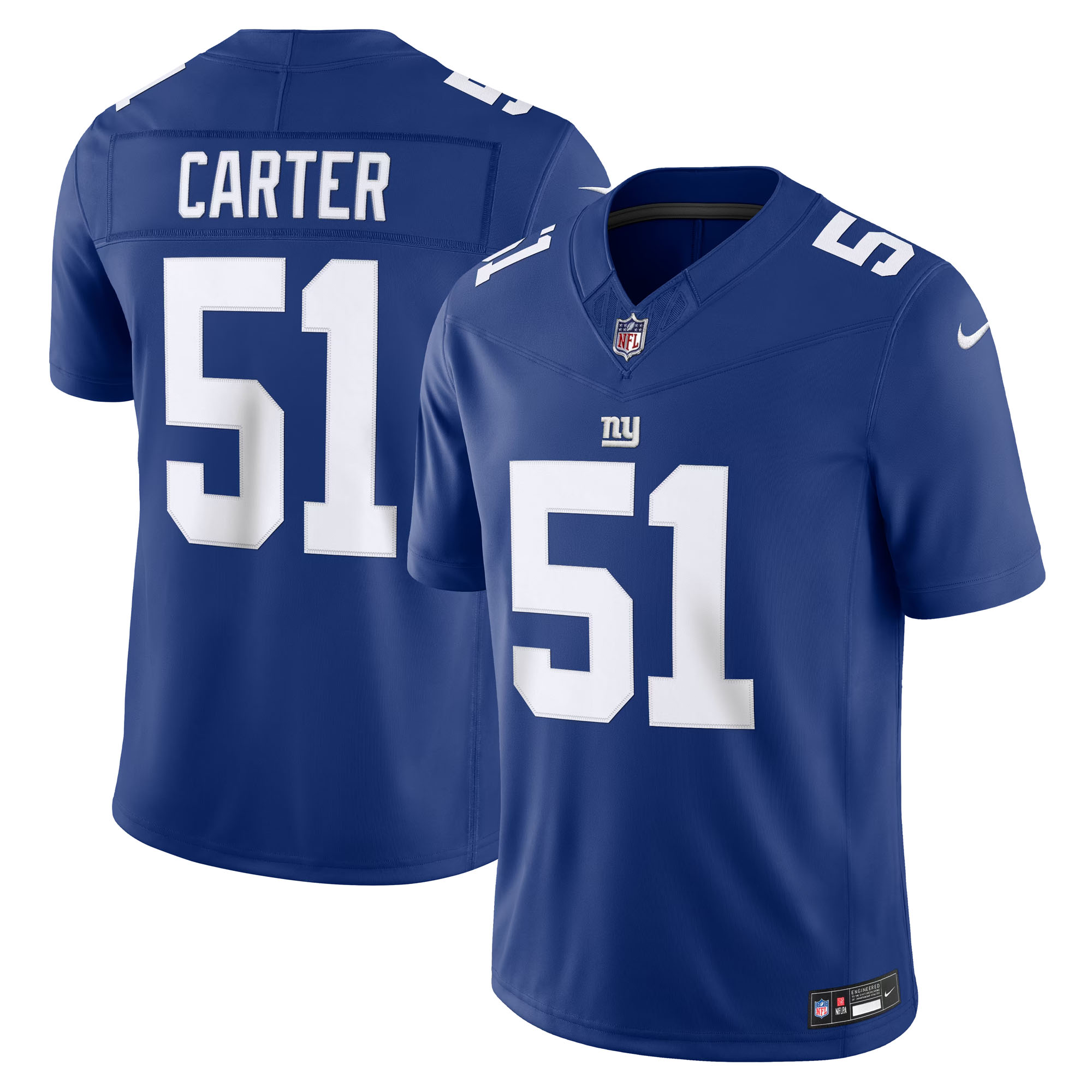 Men's Nike Abdul Carter Royal New York Giants Team Vapor F.U.S.E. Stitched Limited Jersey
