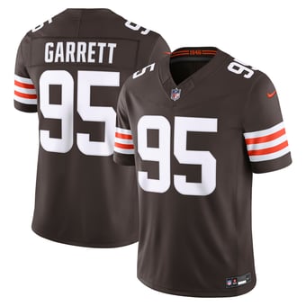 Men's Nike Myles Garrett Brown Cleveland Browns Team Vapor F.U.S.E. Stitched Limited Jersey