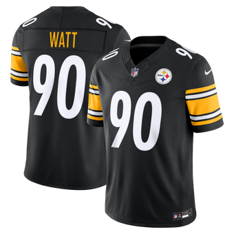 Men's Nike T.J. Watt Black Pittsburgh Steelers Team Vapor F.U.S.E. Stitched Limited Jersey