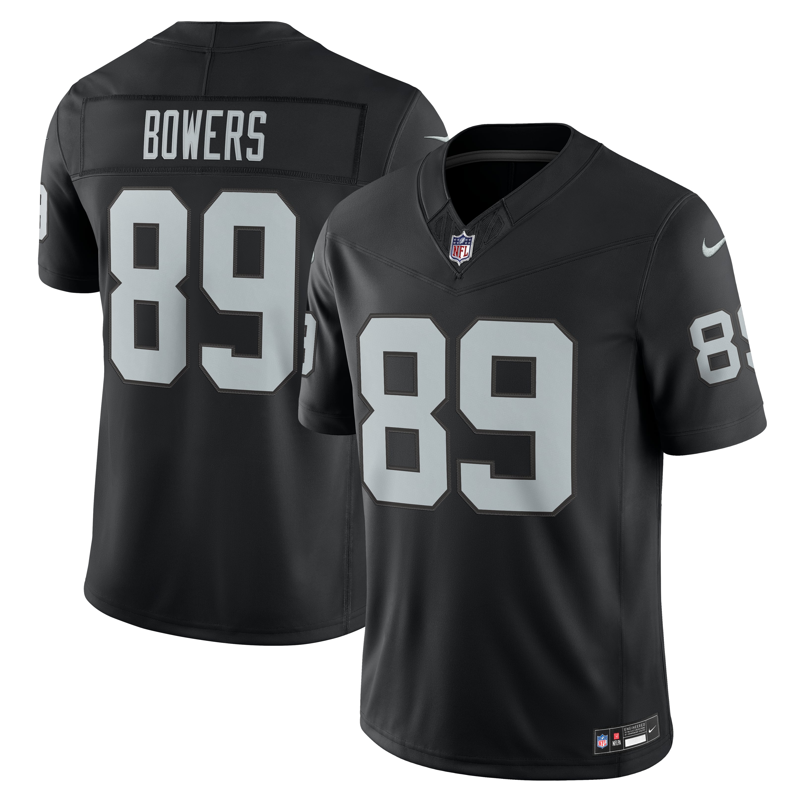 Men's Nike Brock Bowers Black Las Vegas Raiders Vapor F.U.S.E. Stitched Limited Jersey