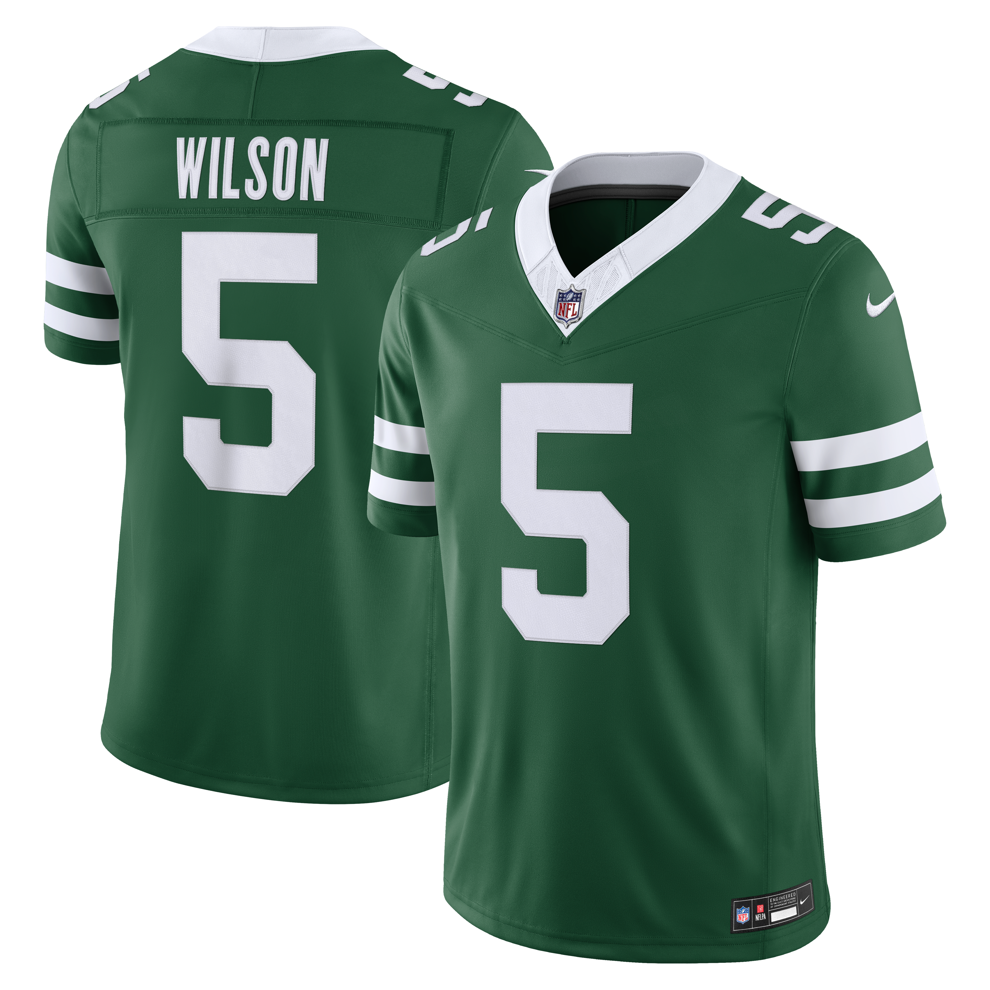 Men’s Nike Garrett Wilson Legacy Green New York Jets Team Vapor F.U.S.E. Stitched Limited Jersey