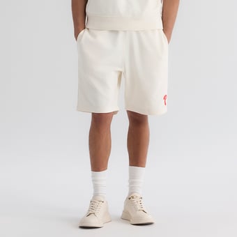 Men's Fanatics Bisque Philadelphia Phillies Iconic Terry Warm-Up Shorts