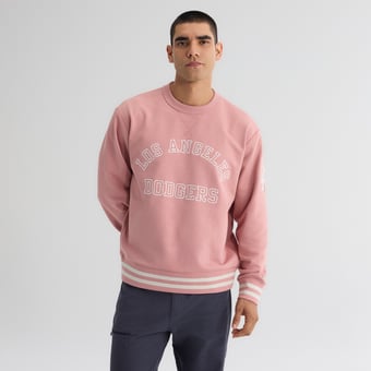 Men's Fanatics Faded Rose Los Angeles Dodgers Iconic Terry Sweatshirt