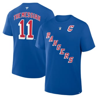 Men's Fanatics Mark Messier Blue New York Rangers Retired Player Nickname T-Shirt