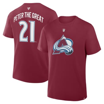 Men's Fanatics Peter Forsberg Burgundy Colorado Avalanche Retired Player Nickname T-Shirt