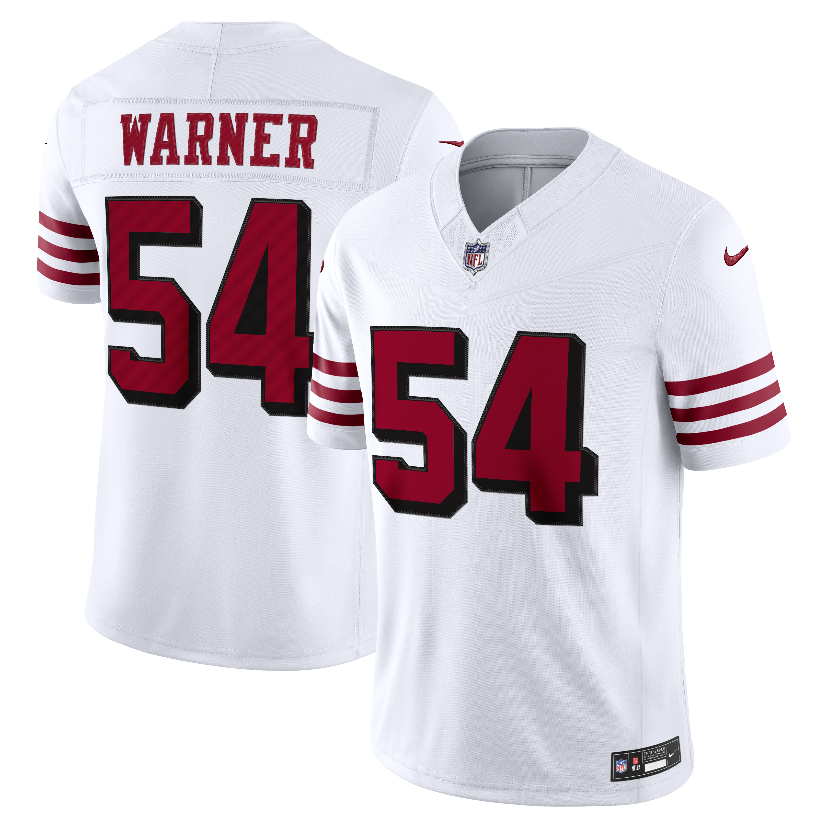 Men's Nike Fred Warner White San Francisco 49ers Alternate Vapor F.U.S.E. Stitched Limited Jersey