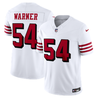 Men's Nike Fred Warner White San Francisco 49ers Alternate Vapor F.U.S.E. Stitched Limited Jersey