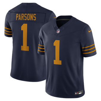 Men's Nike Micah Parsons Navy Green Bay Packers Alternate Vapor F.U.S.E. Stitched Limited Jersey