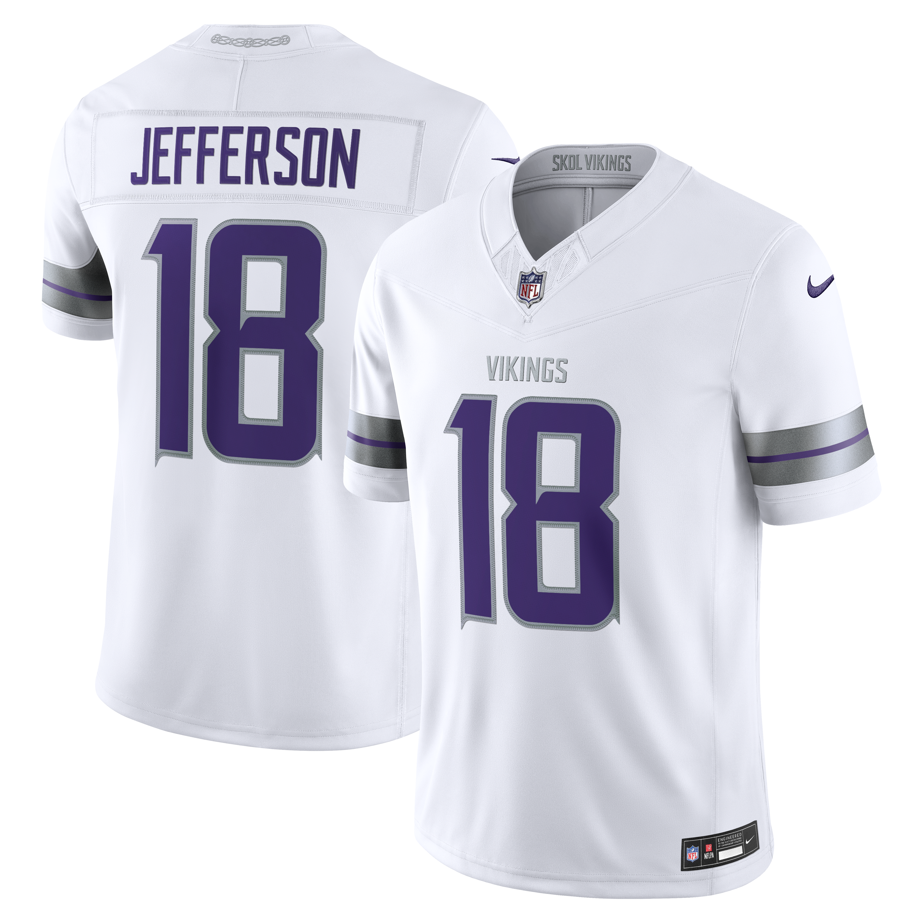 Men’s Nike Justin Jefferson White Minnesota Vikings Alternate Vapor F.U.S.E. Stitched Limited Jersey Men’s Nike Justin Jefferson White Minnesota Vikings Alternate Vapor F.U.S.E. Stitched Limited Jersey