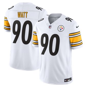 Men's Nike T.J. Watt White Pittsburgh Steelers Vapor F.U.S.E. Stitched Limited Jersey